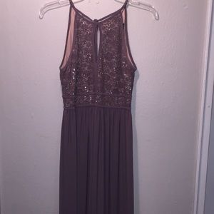 Plum evening dress